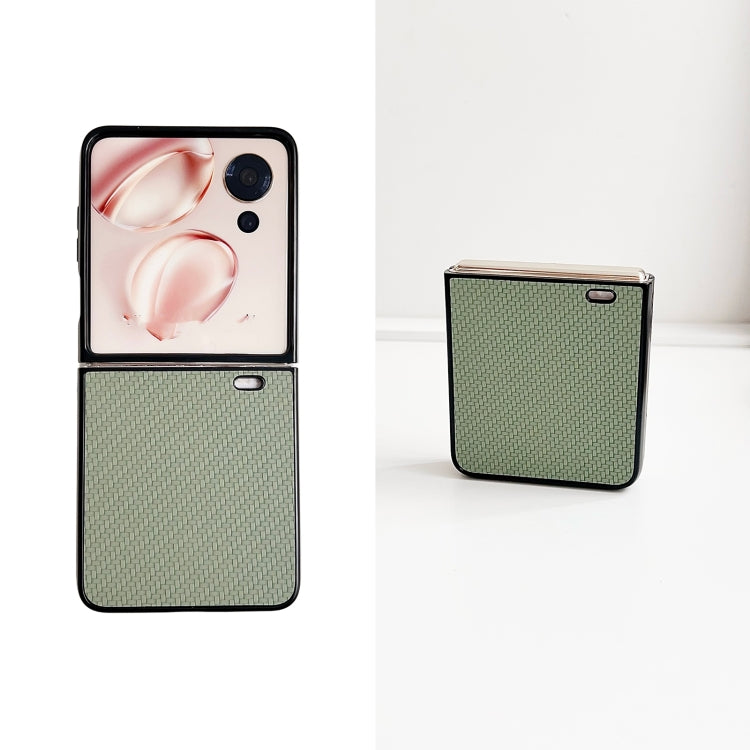 For Honor Magic V Flip Braided Leather Texture PC Phone Case