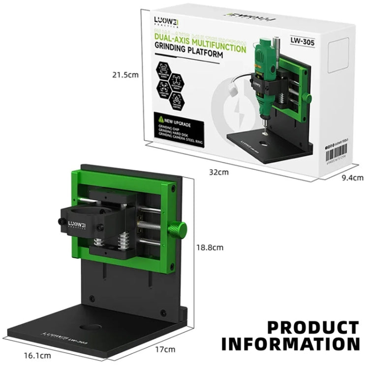 LUOWEI LW-305 Dual Axis Multifunctional Screen IC and Camera Outer Iron Ring Grinding Platform