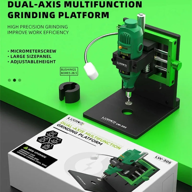 LUOWEI LW-305 Dual Axis Multifunctional Screen IC and Camera Outer Iron Ring Grinding Platform
