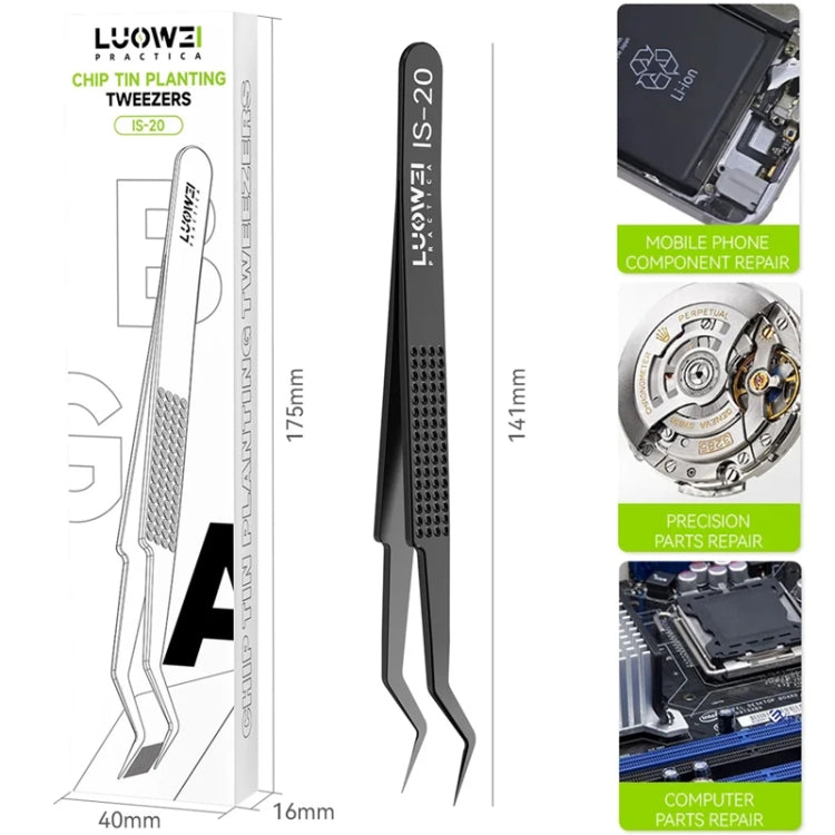 LUOWEI IS-20 High Precision Flying Line Tin Planting Tweezers