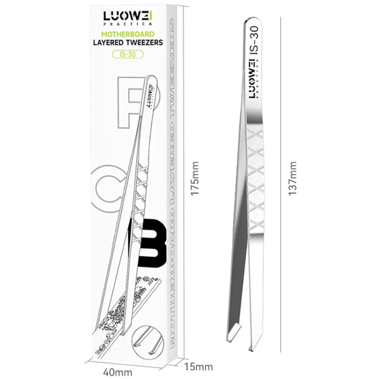 LUOWEI IS-30 Anti-slip Motherboard Layered Tweezers