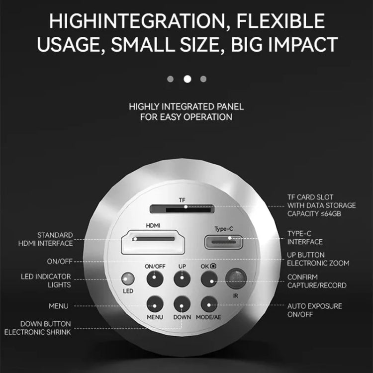 LUOWEI LW-GK20 UHD 1080P / 2K Microscope Camera with 5X Digital Zoom & Custom Storage