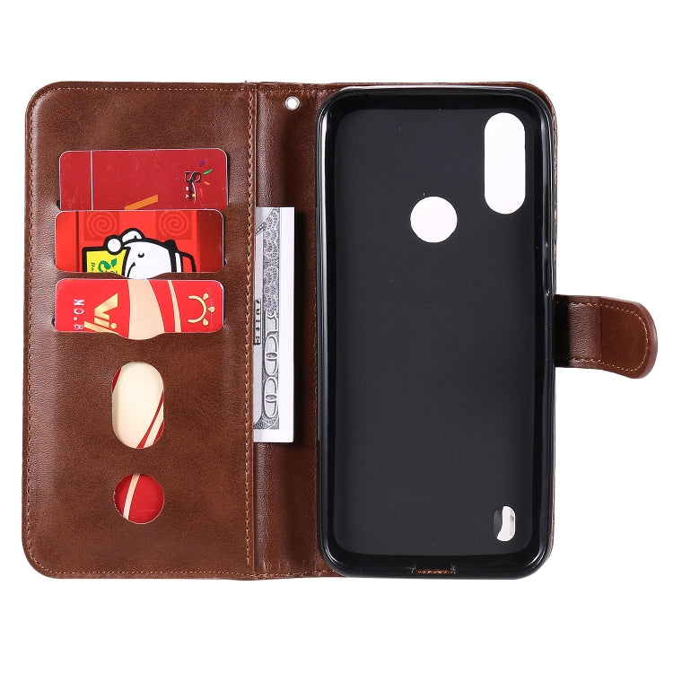 For Motorola Moto E6s (2020) Fashion Calf Texture Zipper Horizontal Flip Leather Case with Holder & Card Slots & Wallet Function