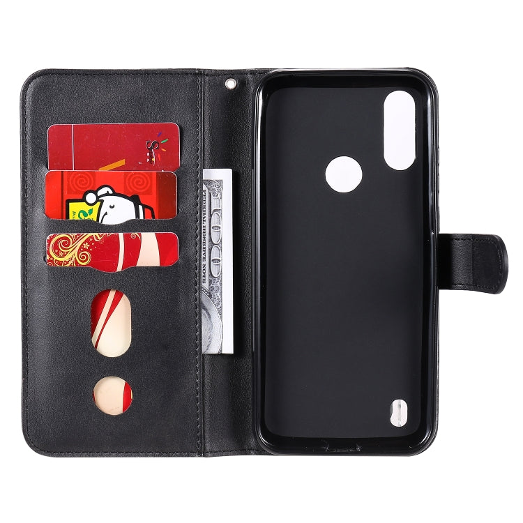 For Motorola Moto E6s (2020) Fashion Calf Texture Zipper Horizontal Flip Leather Case with Holder & Card Slots & Wallet Function