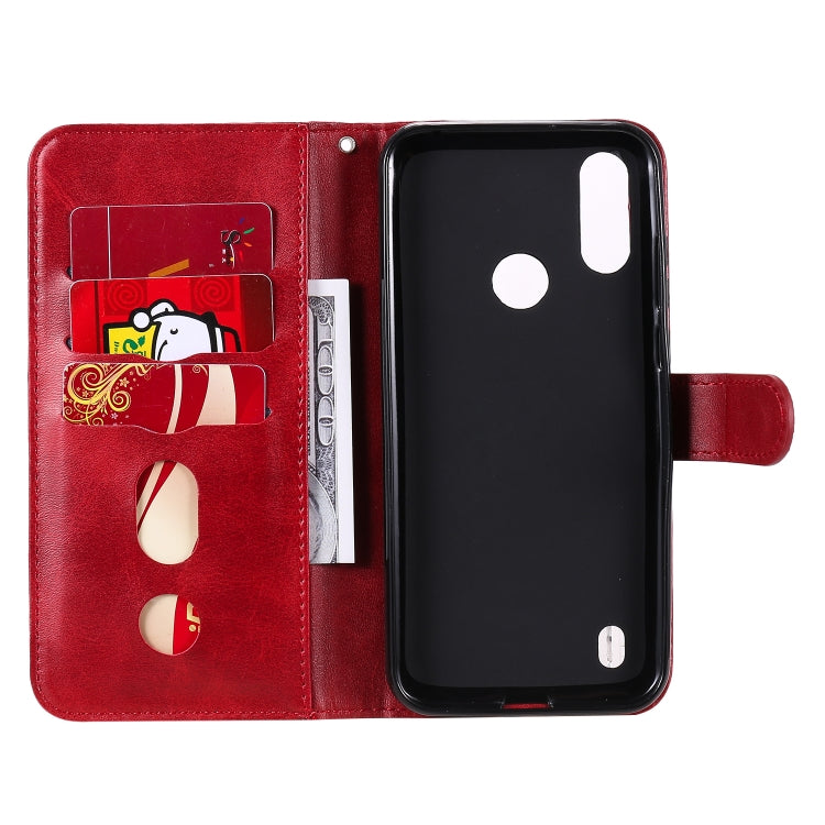 For Motorola Moto E6s (2020) Fashion Calf Texture Zipper Horizontal Flip Leather Case with Holder & Card Slots & Wallet Function