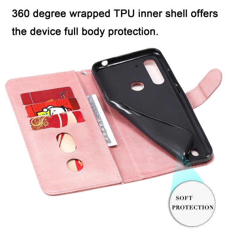 For Motorola Moto G8 Power Lite Fashion Calf Texture Zipper Horizontal Flip Leather Case with Holder & Card Slots & Wallet Function