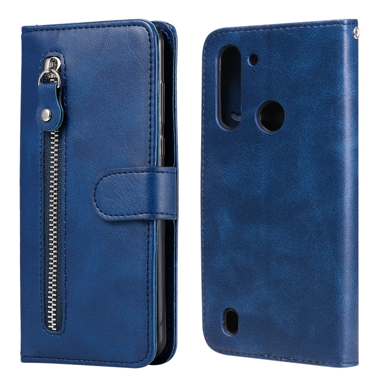 For Motorola Moto G8 Power Lite Fashion Calf Texture Zipper Horizontal Flip Leather Case with Holder & Card Slots & Wallet Function