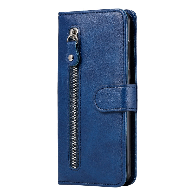 For Motorola Moto G8 Power Lite Fashion Calf Texture Zipper Horizontal Flip Leather Case with Holder & Card Slots & Wallet Function