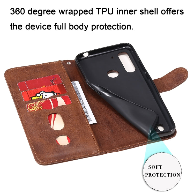 For Motorola Moto G8 Power Lite Fashion Calf Texture Zipper Horizontal Flip Leather Case with Holder & Card Slots & Wallet Function