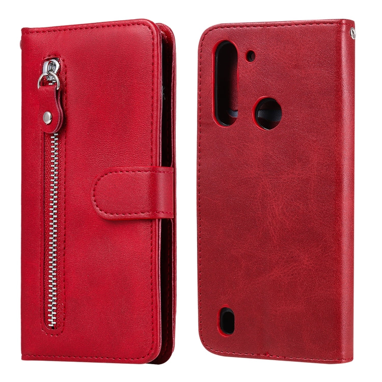For Motorola Moto G8 Power Lite Fashion Calf Texture Zipper Horizontal Flip Leather Case with Holder & Card Slots & Wallet Function