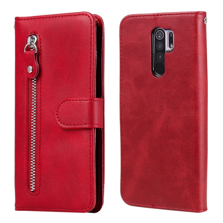 For Xiaomi Redmi 9 Fashion Calf Texture Zipper Horizontal Flip Leather Case with Holder & Card Slots & Wallet Function