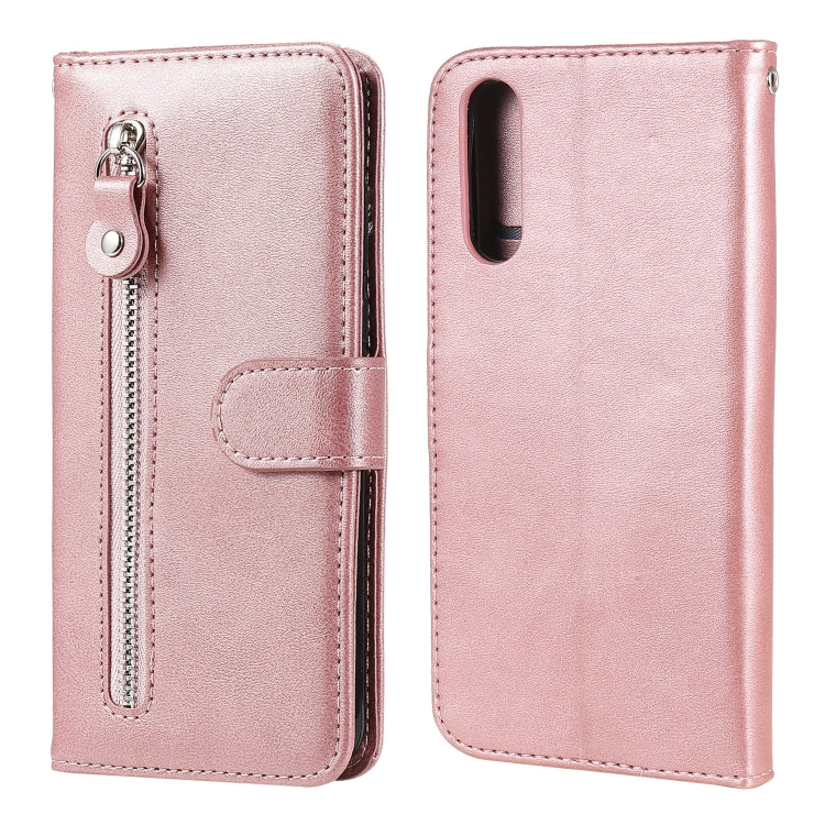 For Sony Xperia 10 II Fashion Calf Texture Zipper Horizontal Flip Leather Case with Holder & Card Slots & Wallet Function
