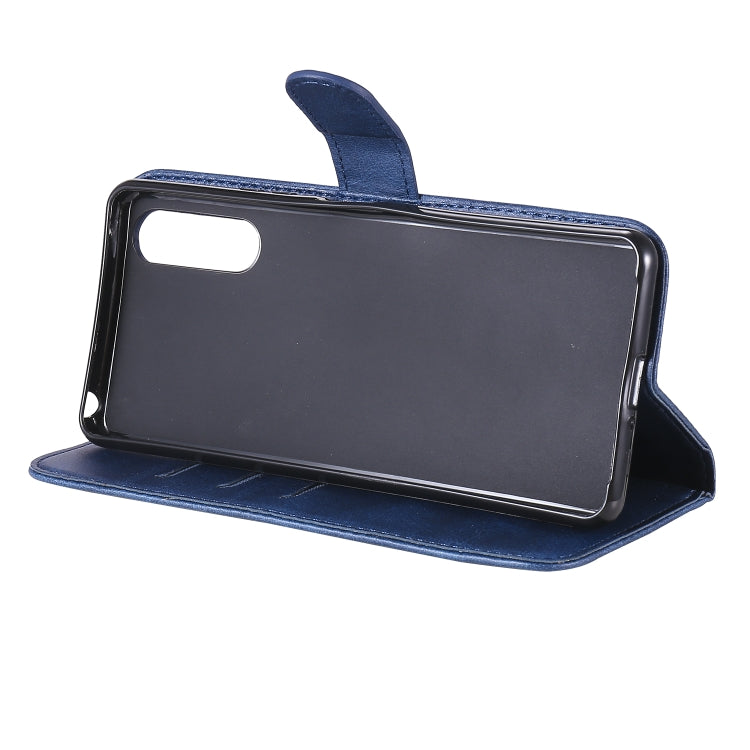 For Sony Xperia 10 II Fashion Calf Texture Zipper Horizontal Flip Leather Case with Holder & Card Slots & Wallet Function