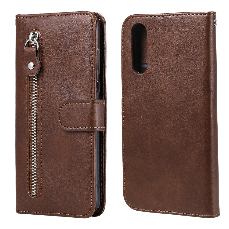 For Sony Xperia 10 II Fashion Calf Texture Zipper Horizontal Flip Leather Case with Holder & Card Slots & Wallet Function