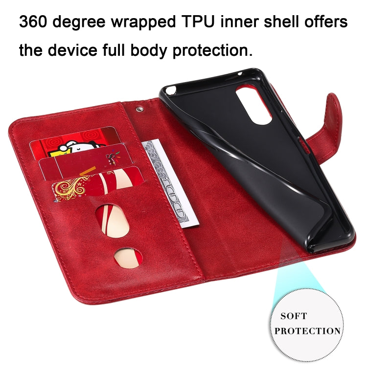 For Sony Xperia 10 II Fashion Calf Texture Zipper Horizontal Flip Leather Case with Holder & Card Slots & Wallet Function