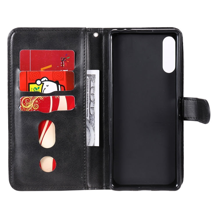 For Sony Xperia L4 Fashion Calf Texture Zipper Horizontal Flip Leather Case with Holder & Card Slots & Wallet Function