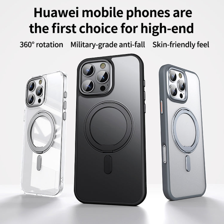 For iPhone 16 Pro 360 Rotating MagSafe Magnetic Frosted Phone Case