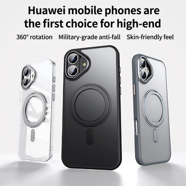 For iPhone 16 Plus 360 Rotating MagSafe Magnetic Frosted Phone Case
