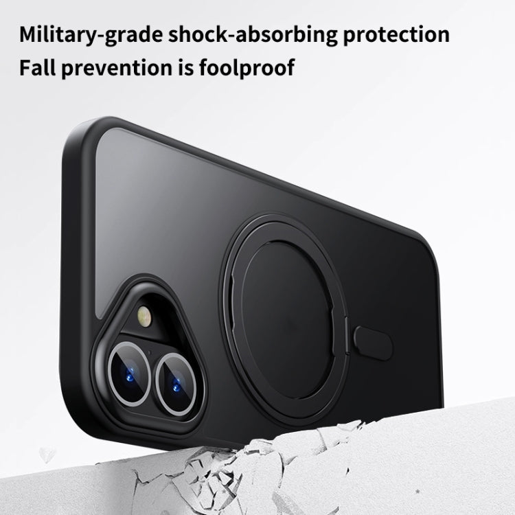 For iPhone 16 Plus 360 Rotating MagSafe Magnetic Frosted Phone Case