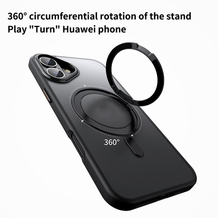 For iPhone 16 360 Rotating MagSafe Magnetic Frosted Phone Case