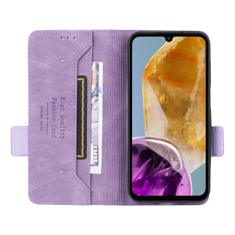For Samsung Galaxy F15 / M15 Magnetic Clasp Leather Phone Case