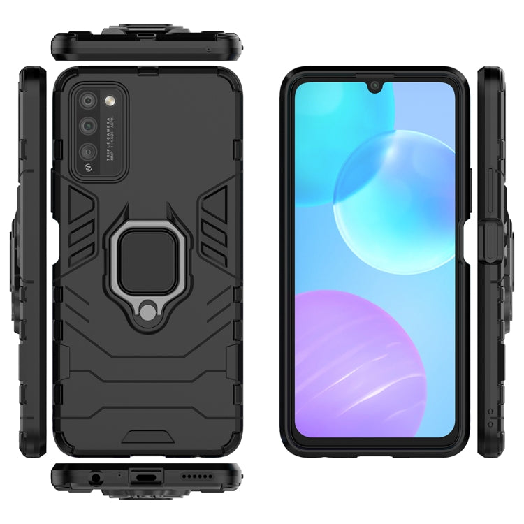 For Huawei Honor 30 Lite Shockproof PC + TPU Protective Case with Magnetic Ring Holder