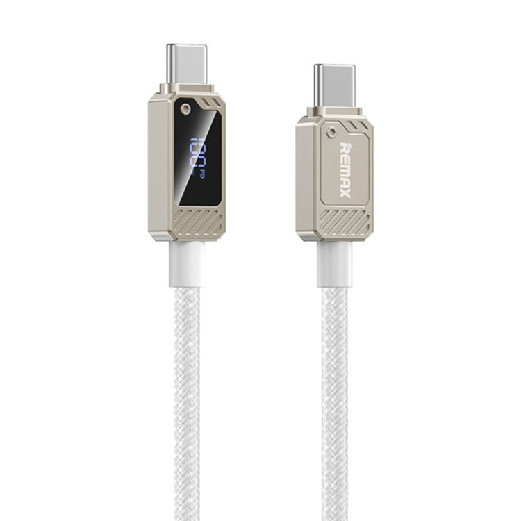 REMAX RC-C069 1.2m 100W Type-C to Type-C Digital Display Braided Fast Charging Cable