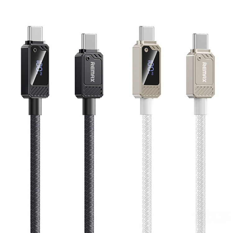 REMAX RC-C069 1.2m 100W Type-C to Type-C Digital Display Braided Fast Charging Cable