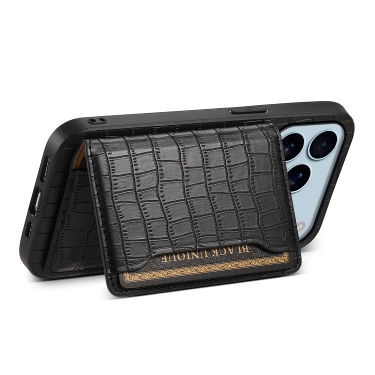 For iPhone 17 Pro Max Crocodile Texture Card Bag Design Full Coverage Phone Case