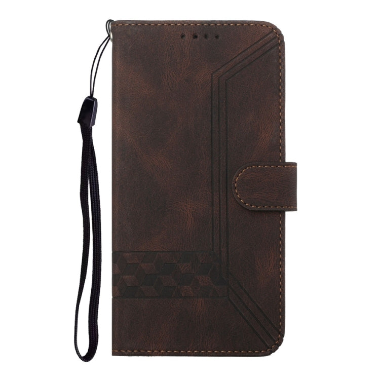 For Redmi Note 14 5G Cubic Skin Feel Flip Leather Phone Case