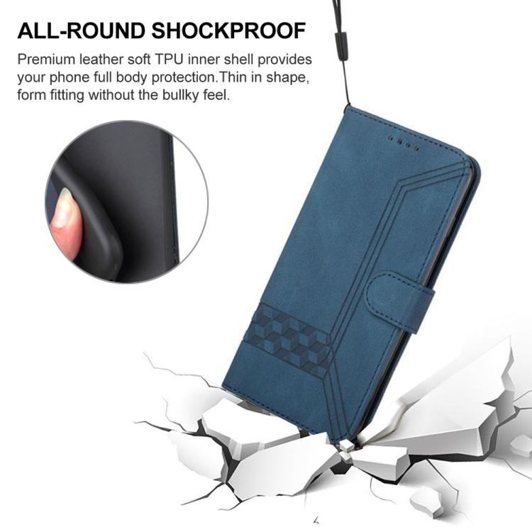 For Redmi Turbo 5 Max / Poco X8 Pro Max Cubic Skin Feel Flip Leather Phone Case