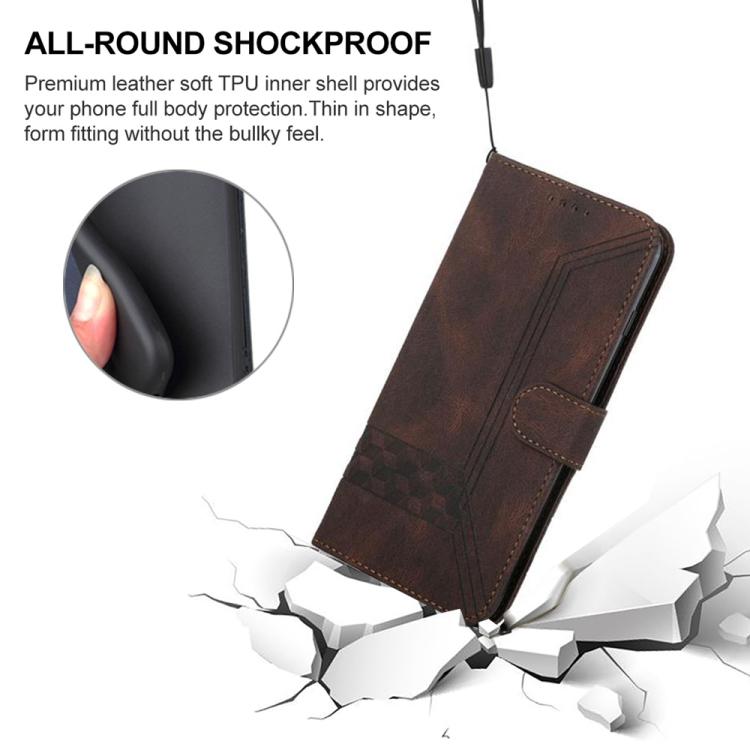 For Redmi Turbo 5 Max / Poco X8 Pro Max Cubic Skin Feel Flip Leather Phone Case