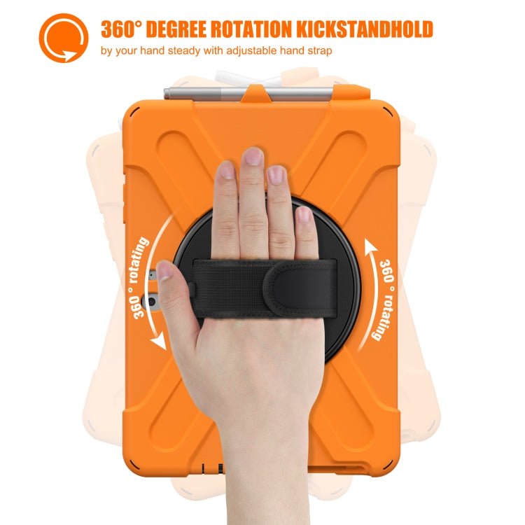 For Microsoft Surface Go 2 Shockproof Colorful Silicone + PC Protective Case with Holder & Shoulder Strap & Hand Strap & Pen Slot