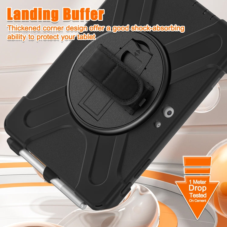 For Microsoft Surface Go 2 Shockproof Colorful Silicone + PC Protective Case with Holder & Shoulder Strap & Hand Strap & Pen Slot