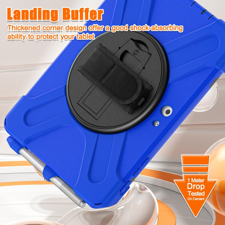 For Microsoft Surface Go 2 Shockproof Colorful Silicone + PC Protective Case with Holder & Shoulder Strap & Hand Strap & Pen Slot