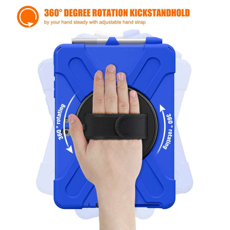 For Microsoft Surface Go 2 Shockproof Colorful Silicone + PC Protective Case with Holder & Shoulder Strap & Hand Strap & Pen Slot