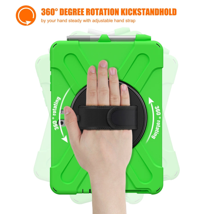 For Microsoft Surface Go 2 Shockproof Colorful Silicone + PC Protective Case with Holder & Shoulder Strap & Hand Strap & Pen Slot