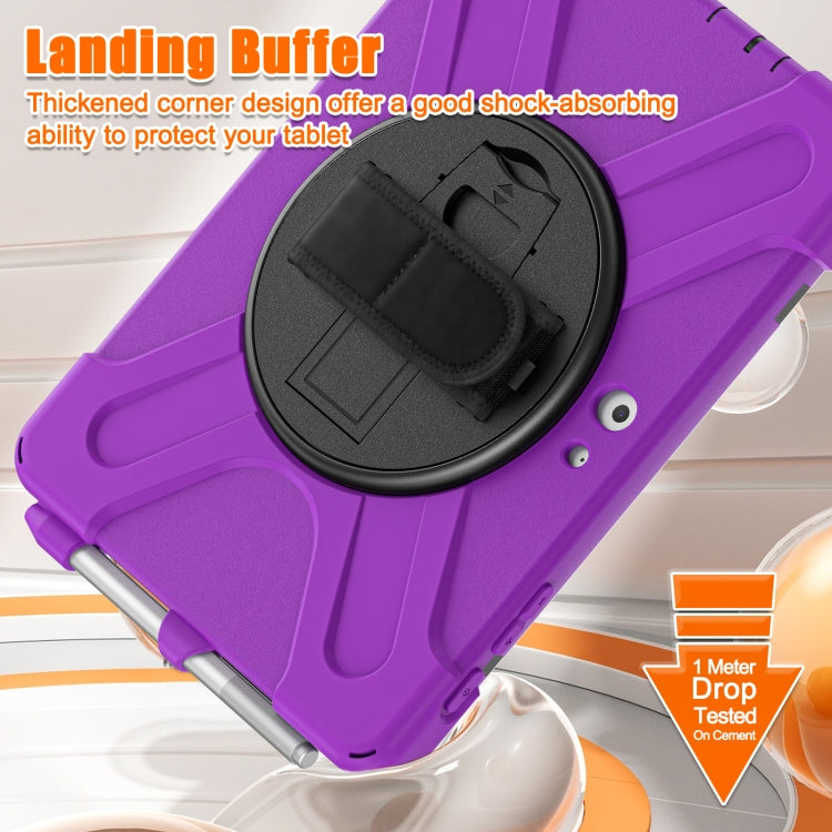 For Microsoft Surface Go 2 Shockproof Colorful Silicone + PC Protective Case with Holder & Shoulder Strap & Hand Strap & Pen Slot