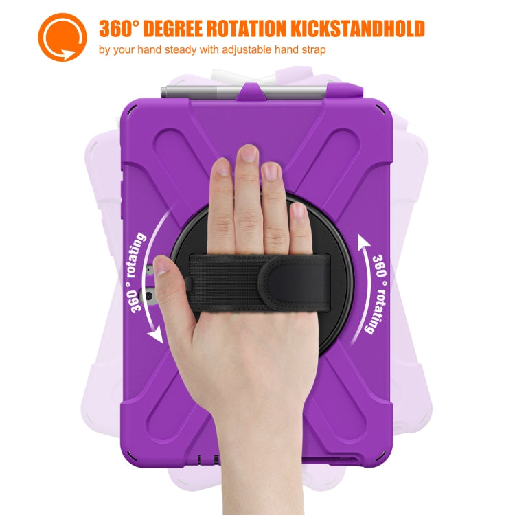 For Microsoft Surface Go 2 Shockproof Colorful Silicone + PC Protective Case with Holder & Shoulder Strap & Hand Strap & Pen Slot