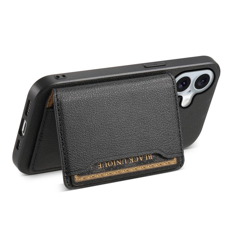 For iPhone 17 Calf Texture Card Bag Design Full Coverage Phone Case