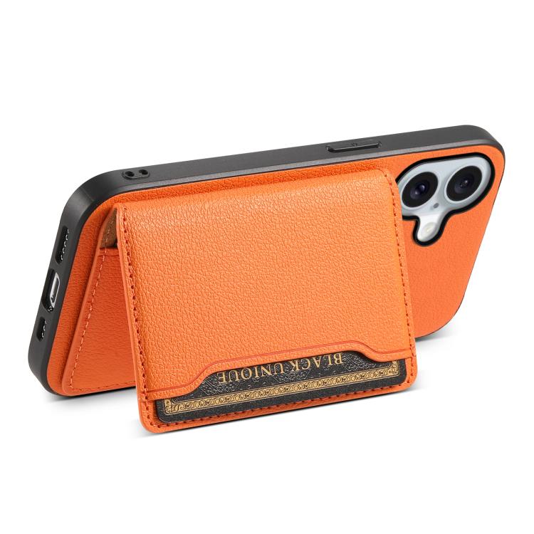For iPhone 17 Calf Texture Card Bag Design Full Coverage Phone Case