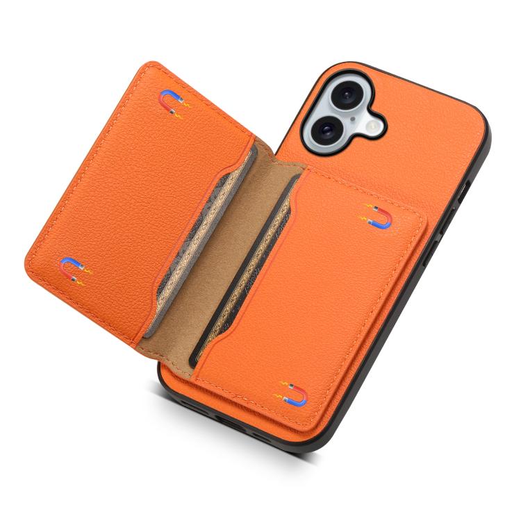 For iPhone 17 Calf Texture Card Bag Design Full Coverage Phone Case
