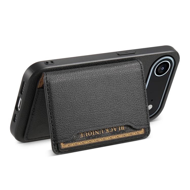 For iPhone Air Calf Texture Card Bag Design Full Coverage Phone Case