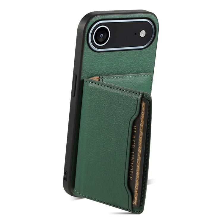 For iPhone Air Calf Texture Card Bag Design Full Coverage Phone Case