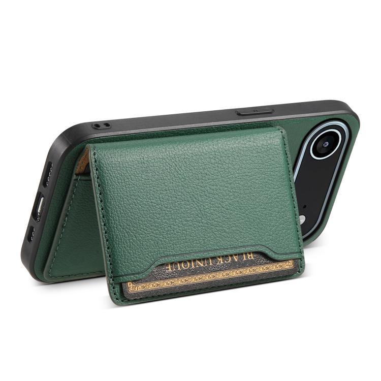 For iPhone Air Calf Texture Card Bag Design Full Coverage Phone Case
