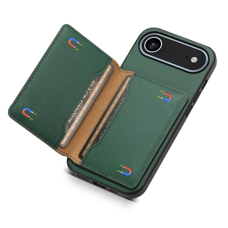 For iPhone Air Calf Texture Card Bag Design Full Coverage Phone Case