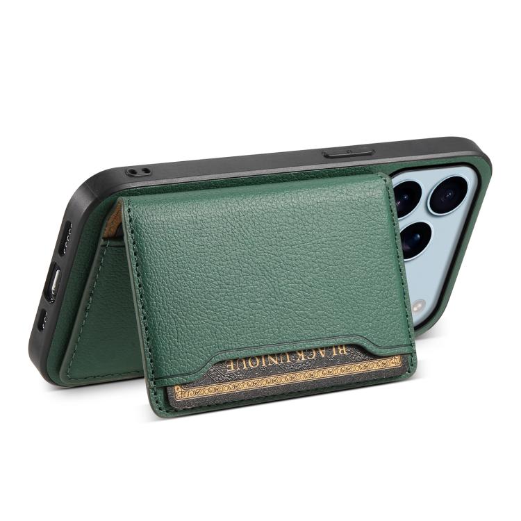 For iPhone 17 Pro Calf Texture Card Bag Design Full Coverage Phone Case