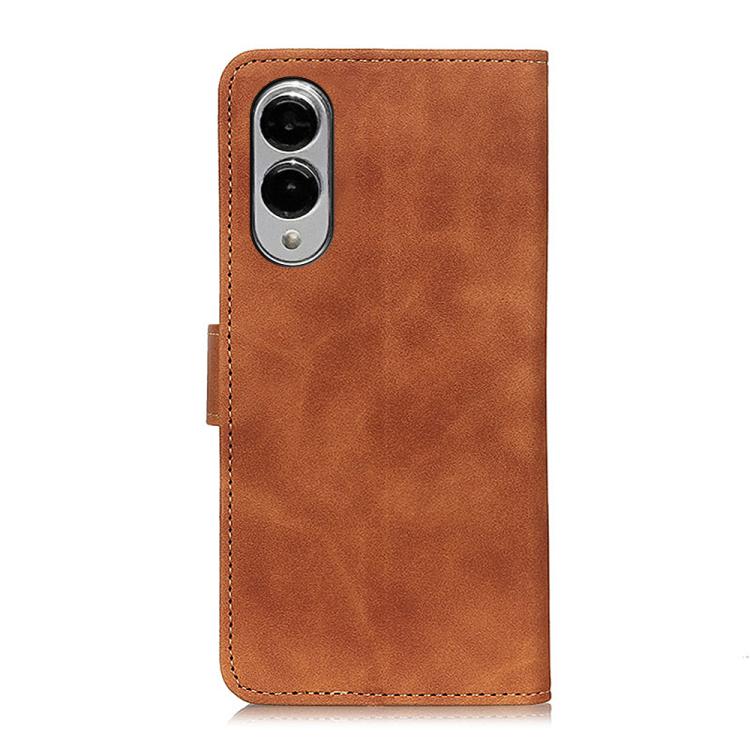 For Samsung Galaxy S25 Edge 5G KHAZNEH Retro Texture Horizontal Flip Leather Phone Case