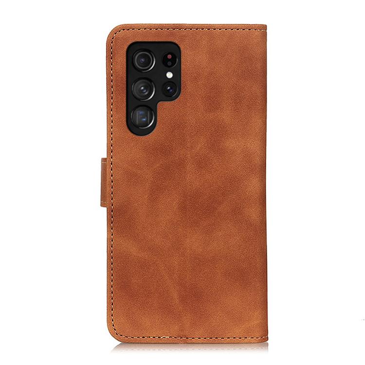 For Samsung Galaxy S26 Ultra 5G KHAZNEH Retro Texture Horizontal Flip Leather Phone Case