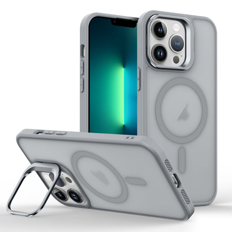 For iPhone 13 Pro Skin Feel Lens Holder Magsafe Phone Case